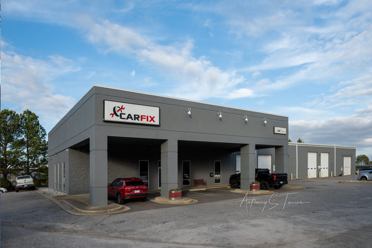CarFix shop exterior, auto repair location, Raleigh NC