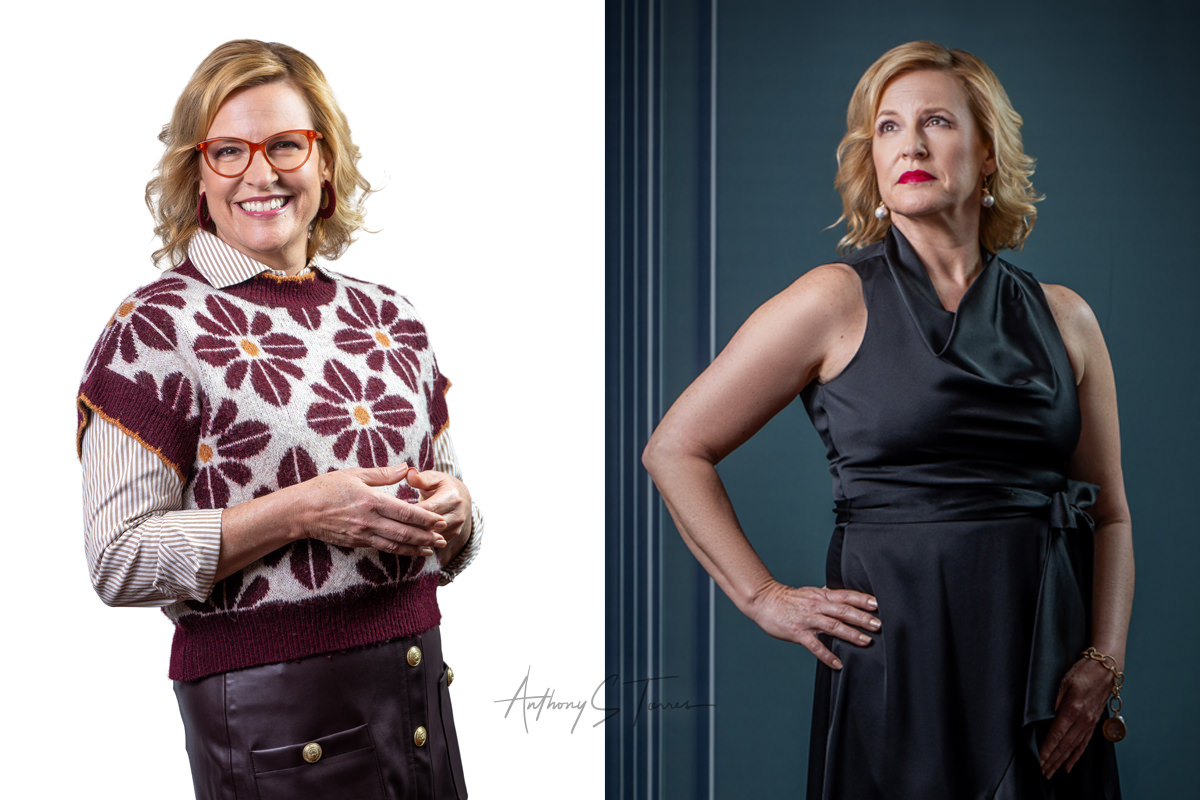 Executive headshot session with wardrobe styling, Raleigh NC