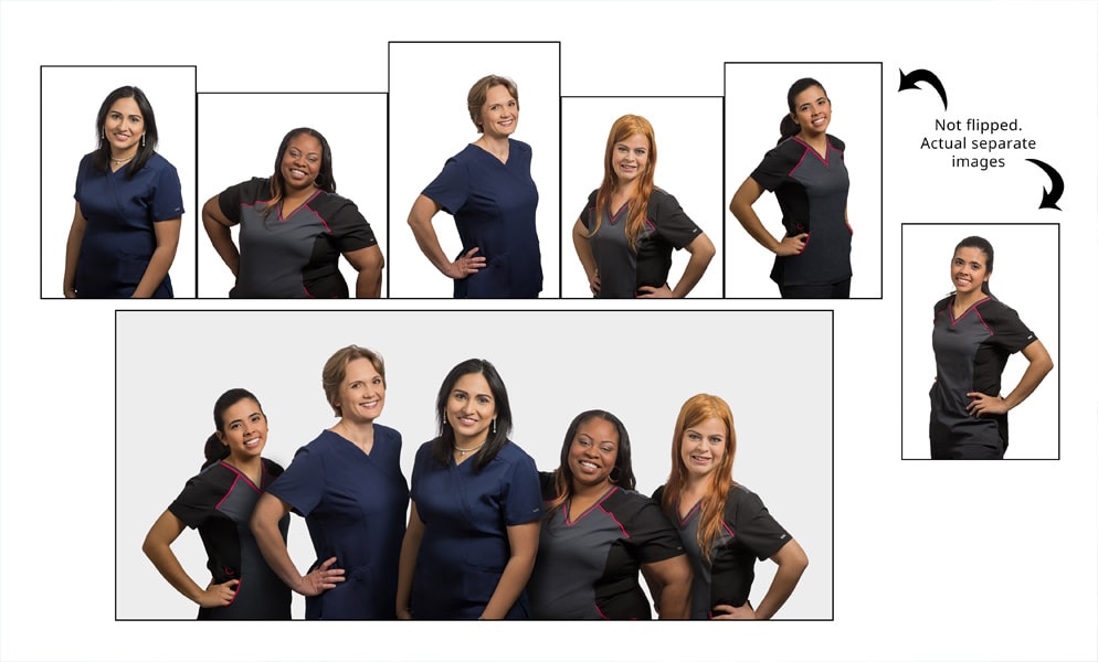 Team and Staff Headshots Composite - Doctor Office - All Star Pediatrics