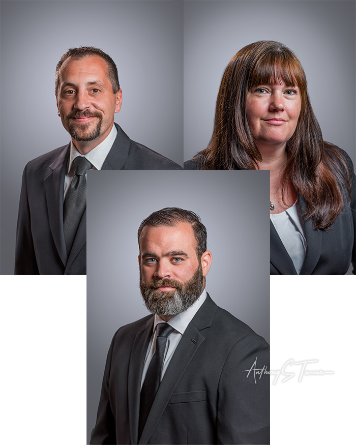 Funeral home team headshot session, consistent professional portraits for owners and staff, Wake Forest NC